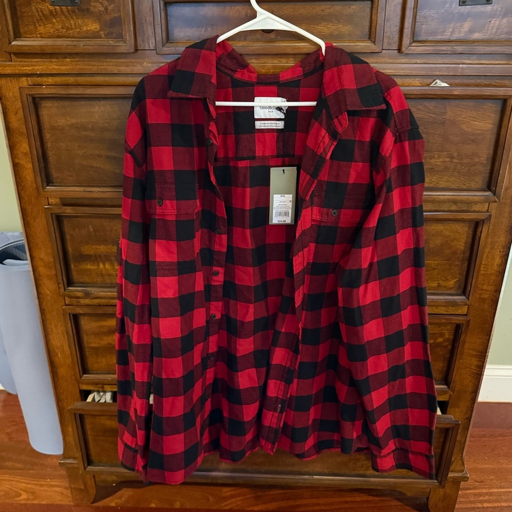 Goodfellow & Co Red and Black Plaid Men's Jacket